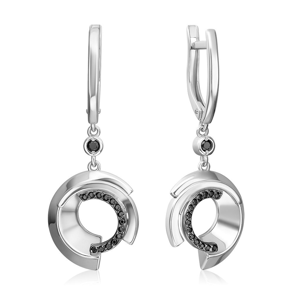 Paar Ohrhänger aus 925 Silber mit Zirkonia und englischen Verschluss