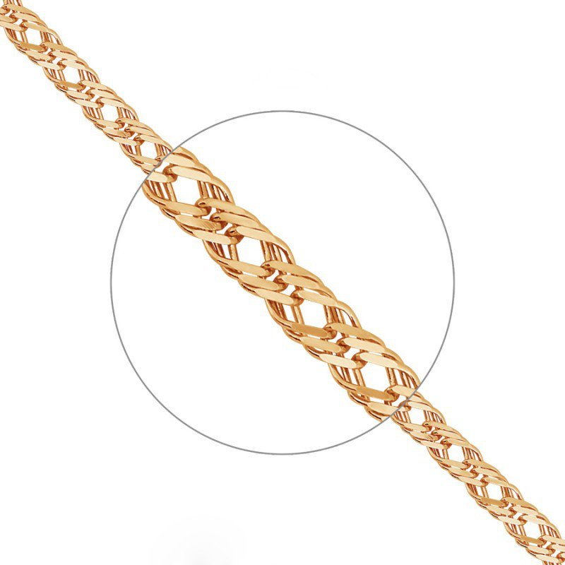 Halskette "Rombo" Kette 585 Rotgold