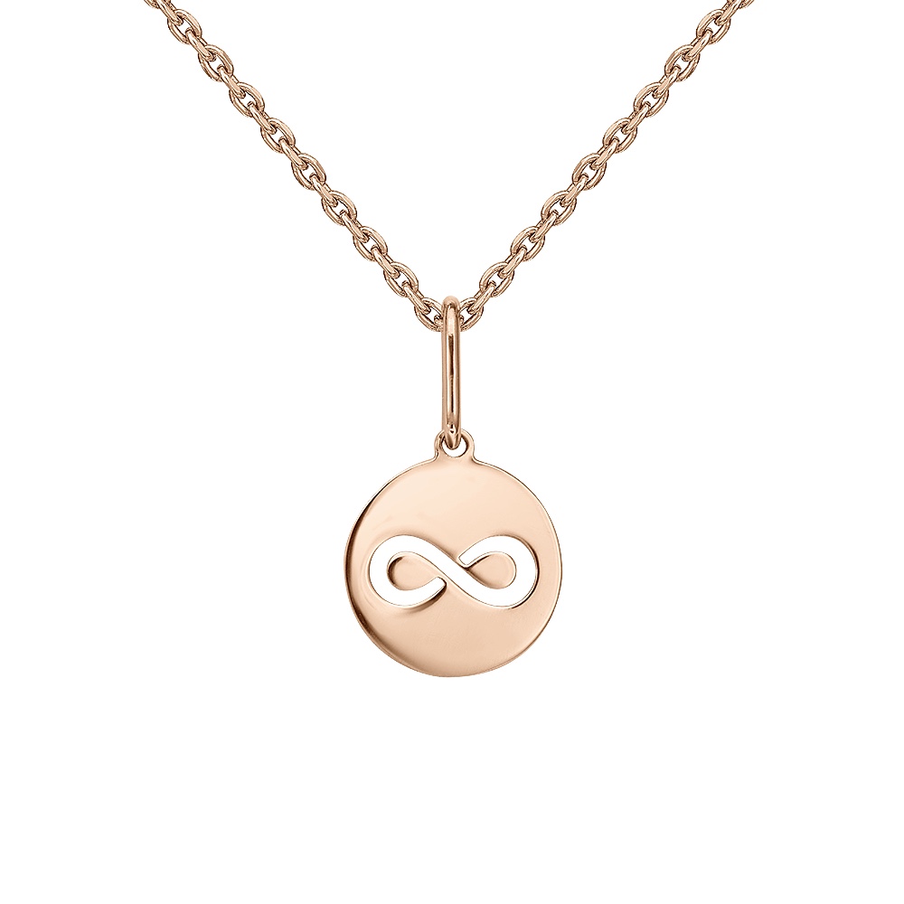 Подвеска «Бесконечность» из красного русского золота 585 пробы