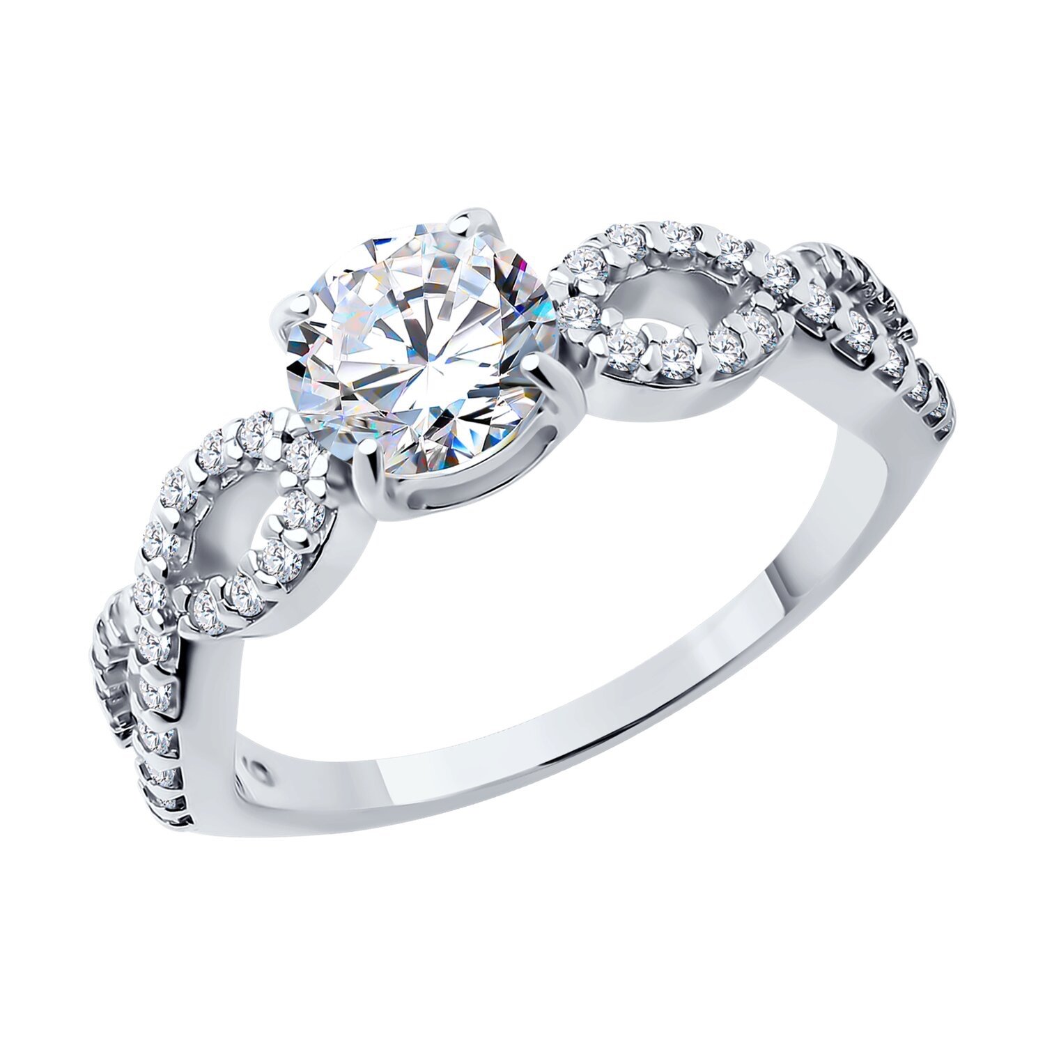 Damen Ring 925 Silber mit Zirkonia Verlobungsring