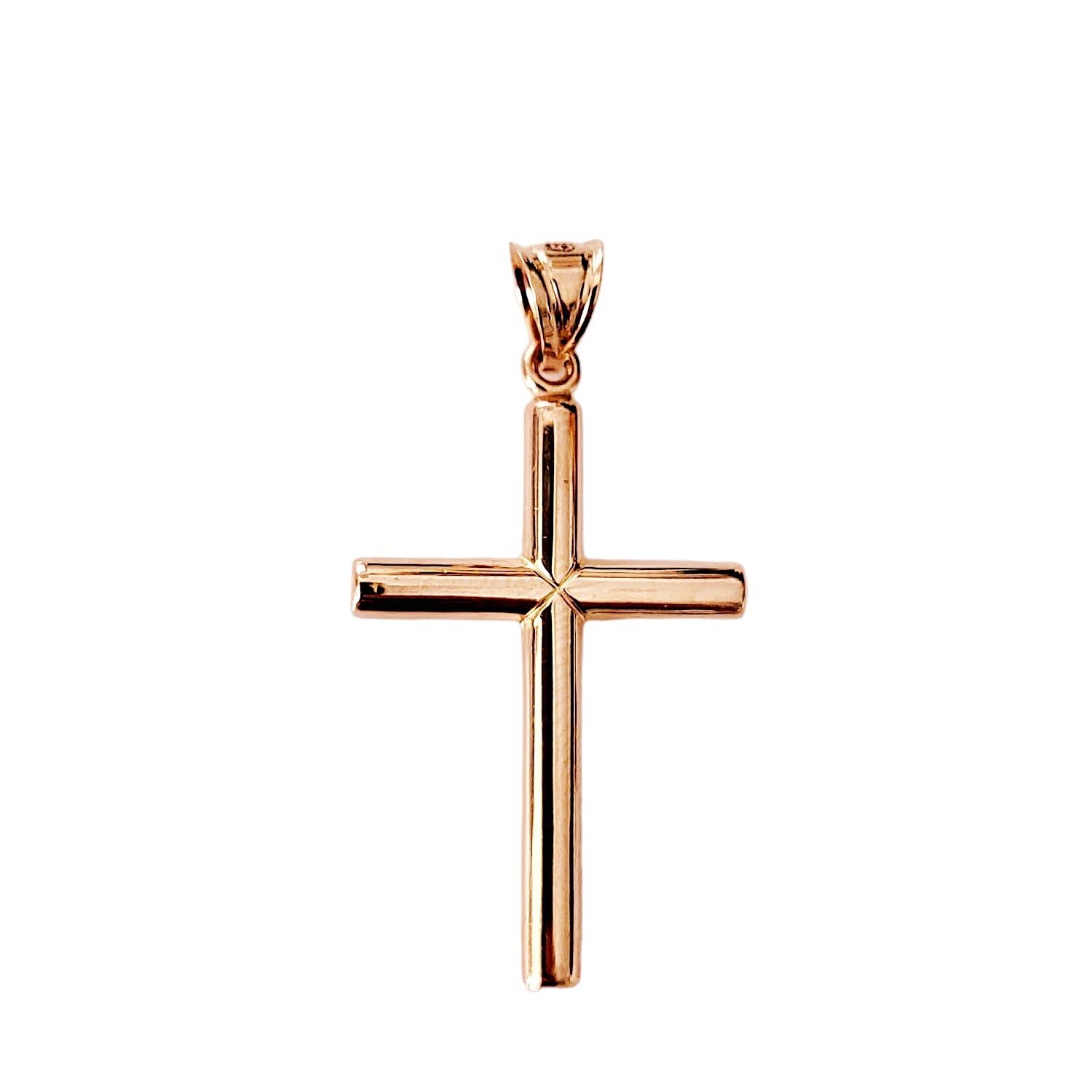 Kreuz Anhänger 585 Rotgold