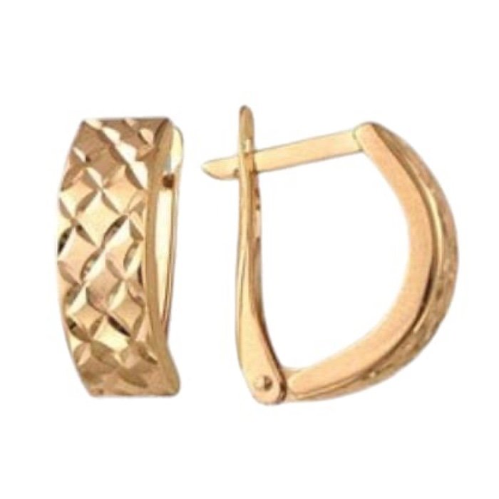 Ohrringe mit Diamantschliff | 585 Rotgold