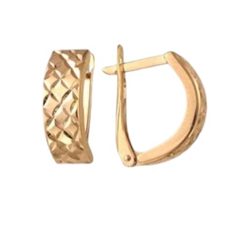Ohrringe mit Diamantschliff | 585 Rotgold