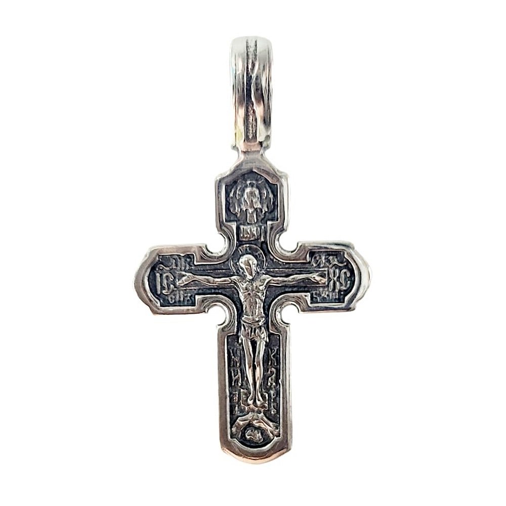 Kreuz Anhänger 925 Silber Orthodox