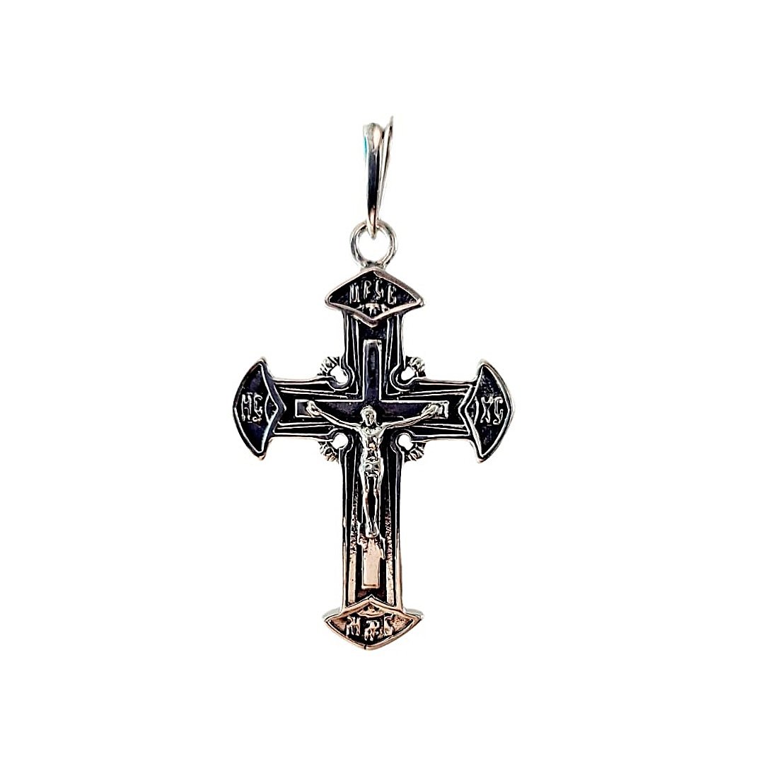 Kreuz Anhänger 925 Silber Orthodox