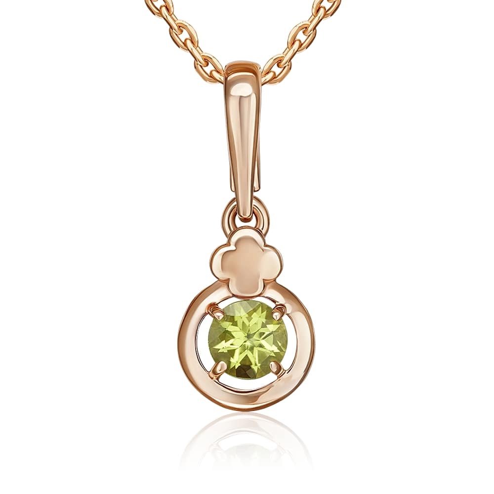Ketten Anhänger aus 585er Rotgold Peridot