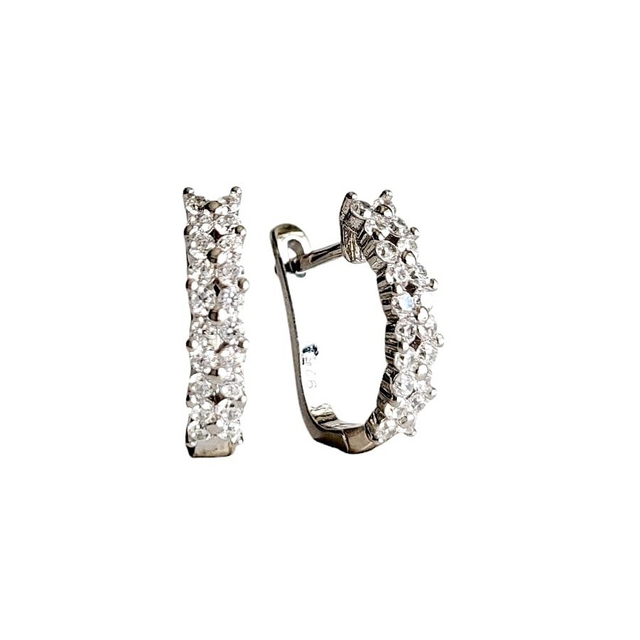 Damen Ohrringe 925 Silber weißen Zirkonia
