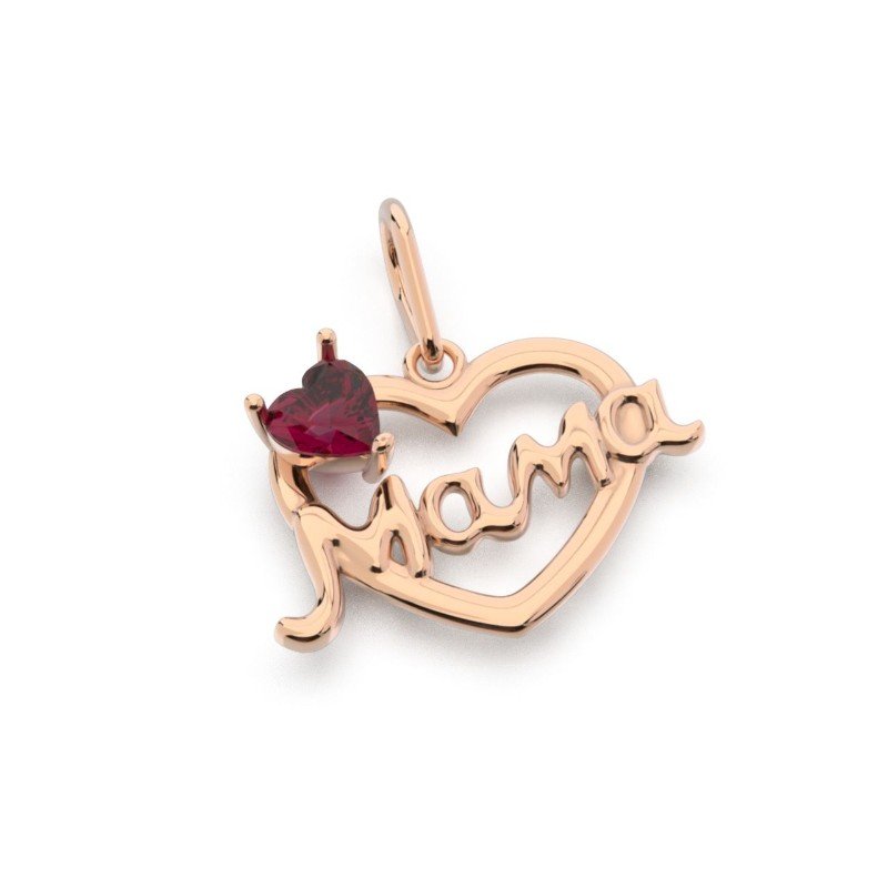Anhänger "Mama" 585 Rotgold mit Zirkonia