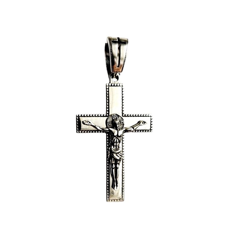 Kreuz Anhänger Spasi i sohrani 925 Silber