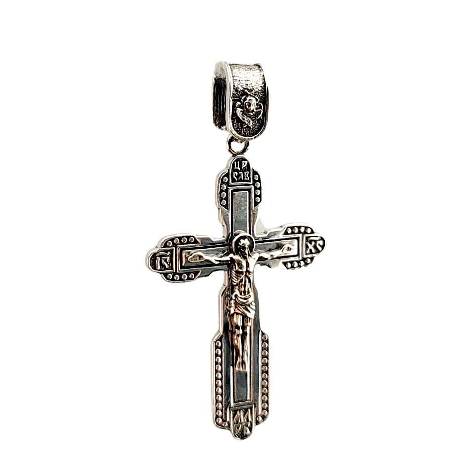 Kreuz Anhänger 925 Silber Orthodox