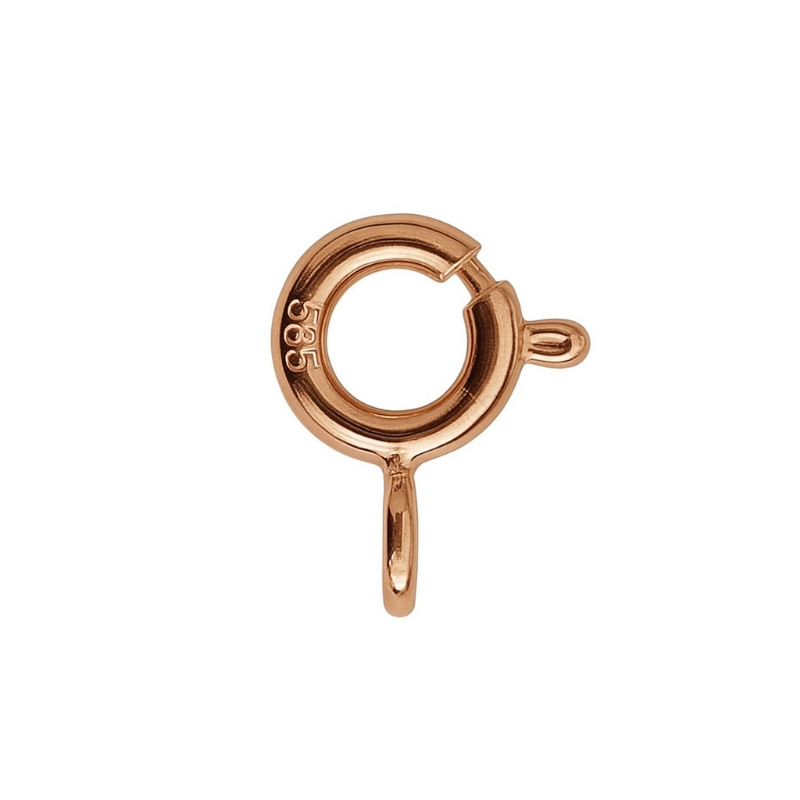 5,5 mm - Ersatzteil Federring, Federschloss 585er Rotgold