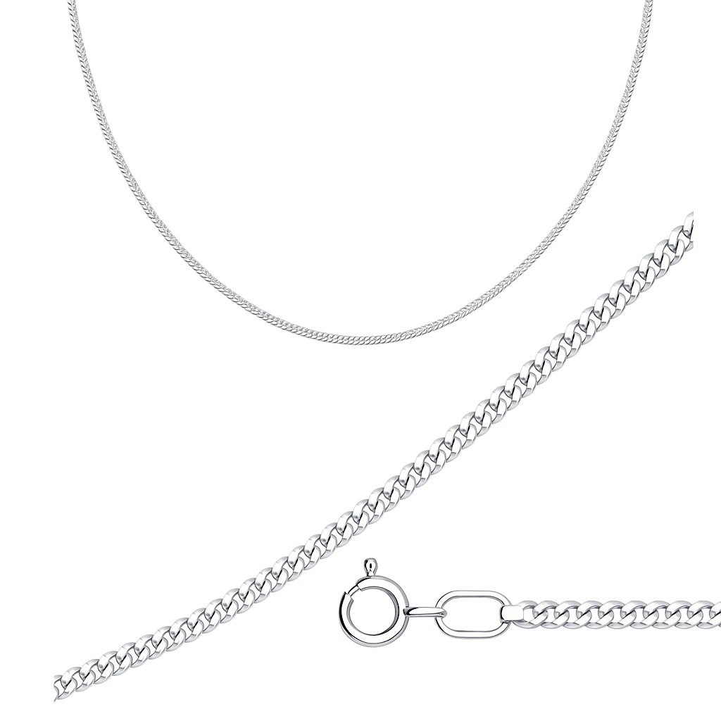 Kette 925 Silber Panzer Massiv Halskette