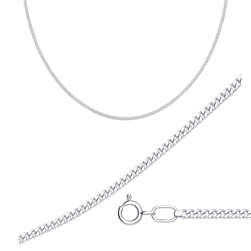 Kette 925 Silber Panzer Massiv Halskette