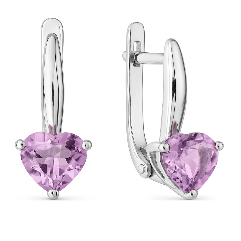 Ohrringe 925 Silber mit Amethyst