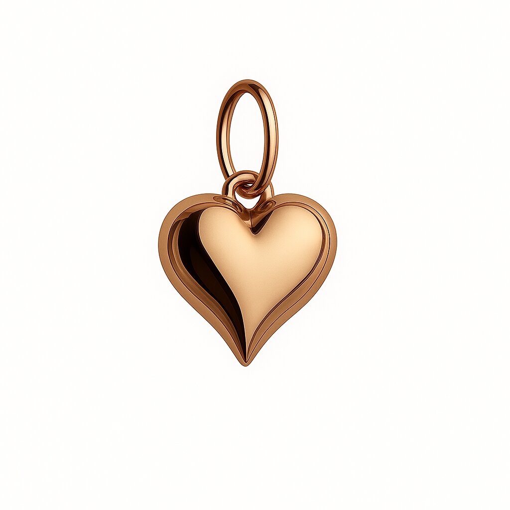 Подвеска «Сердце» из красного русского золота 585 пробы Подвеска «Сердце» из красного русского золота 585 пробы
