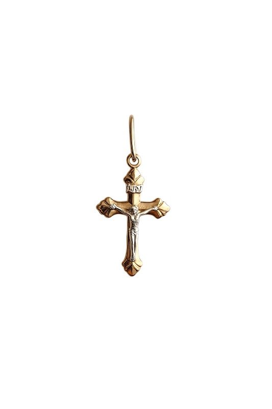 Kreuz Anhänger 585 Rotgold