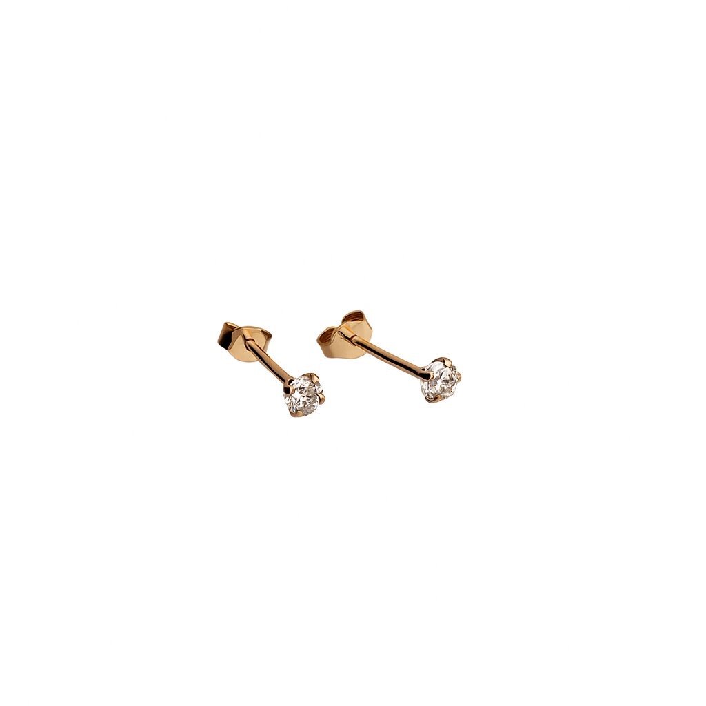 Paar Ohrstecker 585 Rotgold mit Zirkonia aus Rotgold 585
