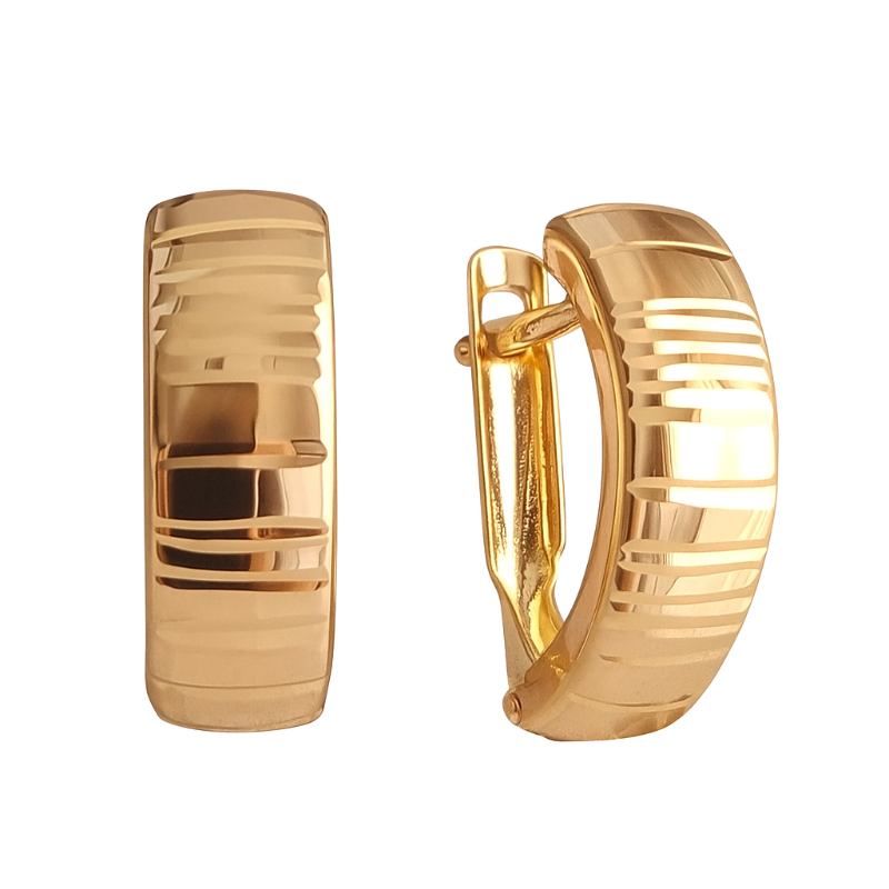 Paar Ohrringe 585 Rotgold Diamantiert