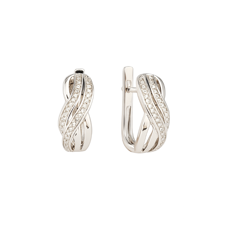 Ohrringe 925er Silber mit Zirkonia