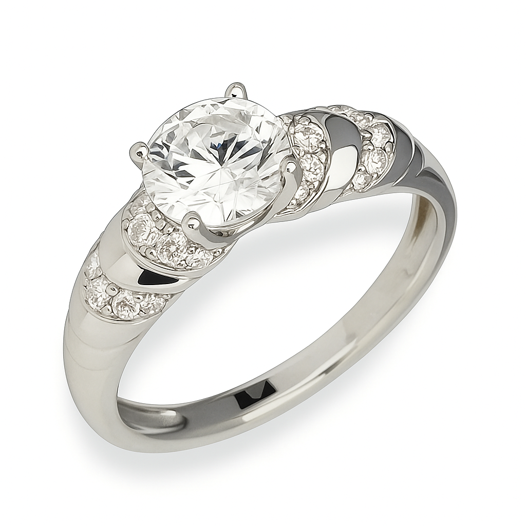 Damen Ring 925 Silber Zirkonia
