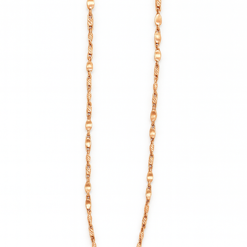 Kette Halskette 585er Rotgold Plättchen