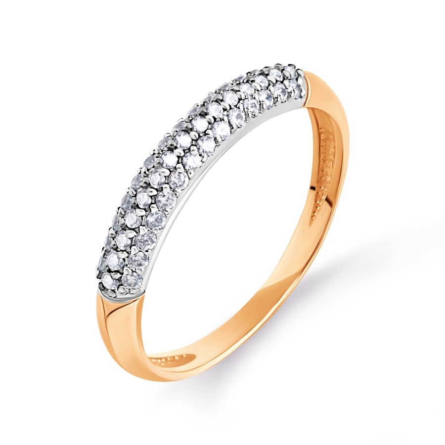 585 Rotgold Ring mit Zirkonia