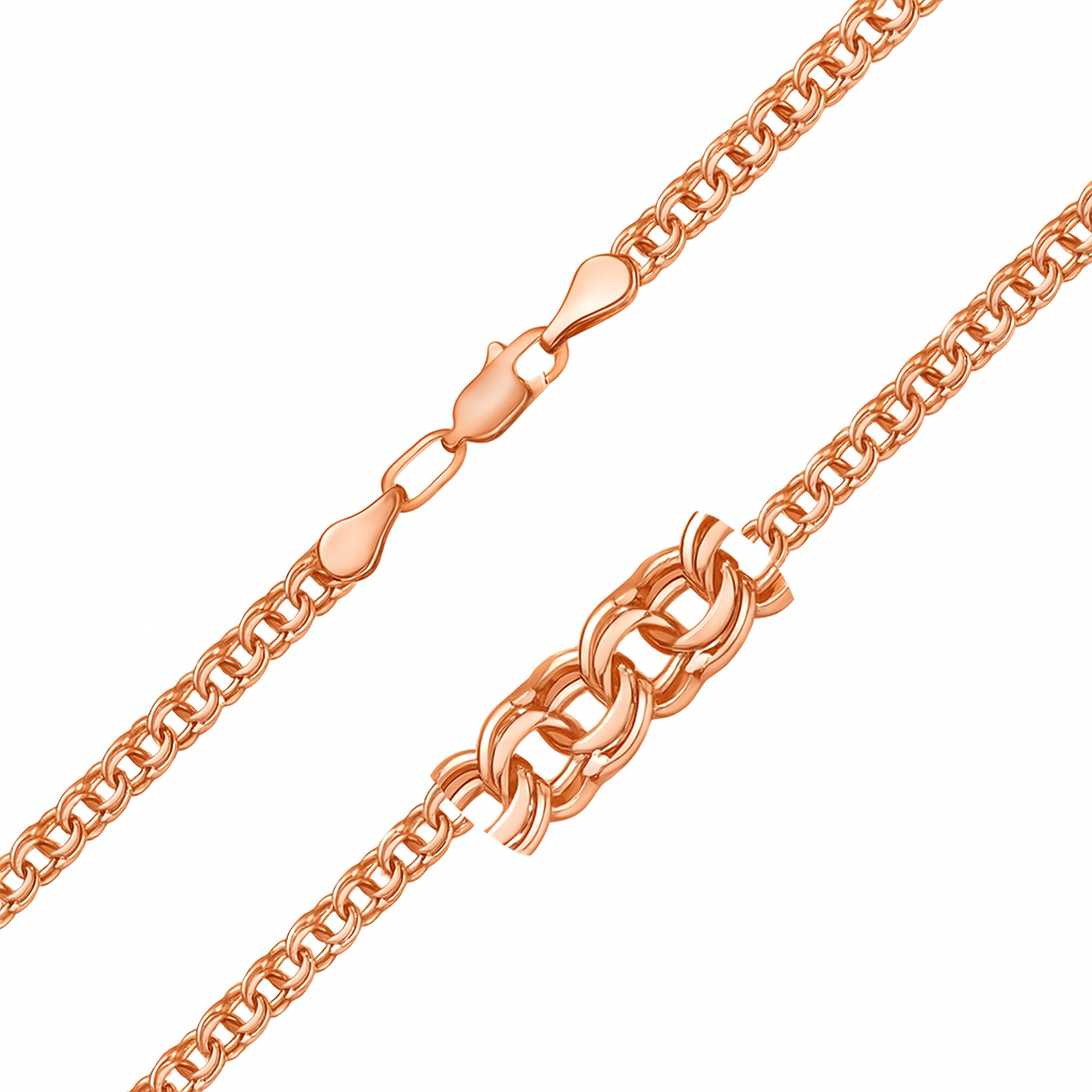 Kette Garibaldi 585 Rotgold Halskette 14 Karat Handarbeit