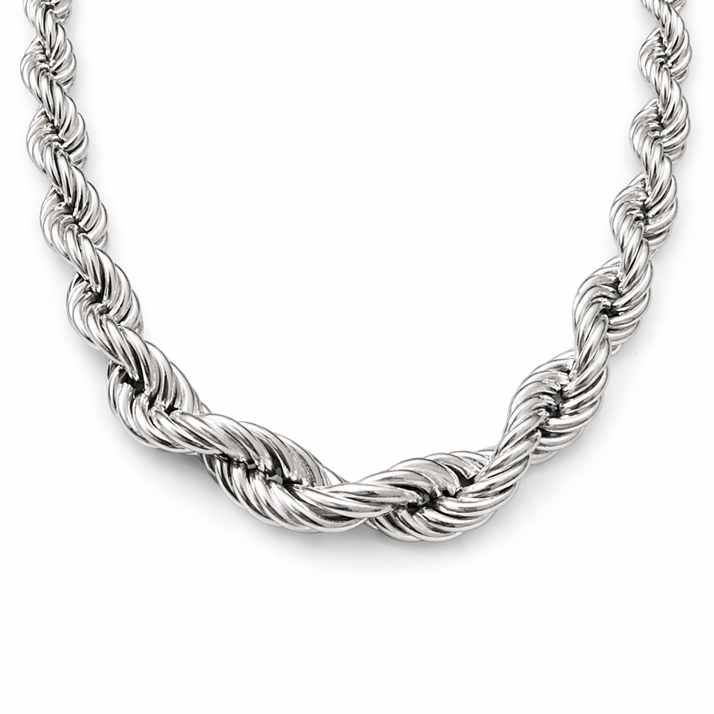 Цепочка «Верёвка-канат» из серебра 925 пробы 60 см с замком карабин Цепочка «Верёвка-канат» из серебра 925 пробы 60 см с замком карабин