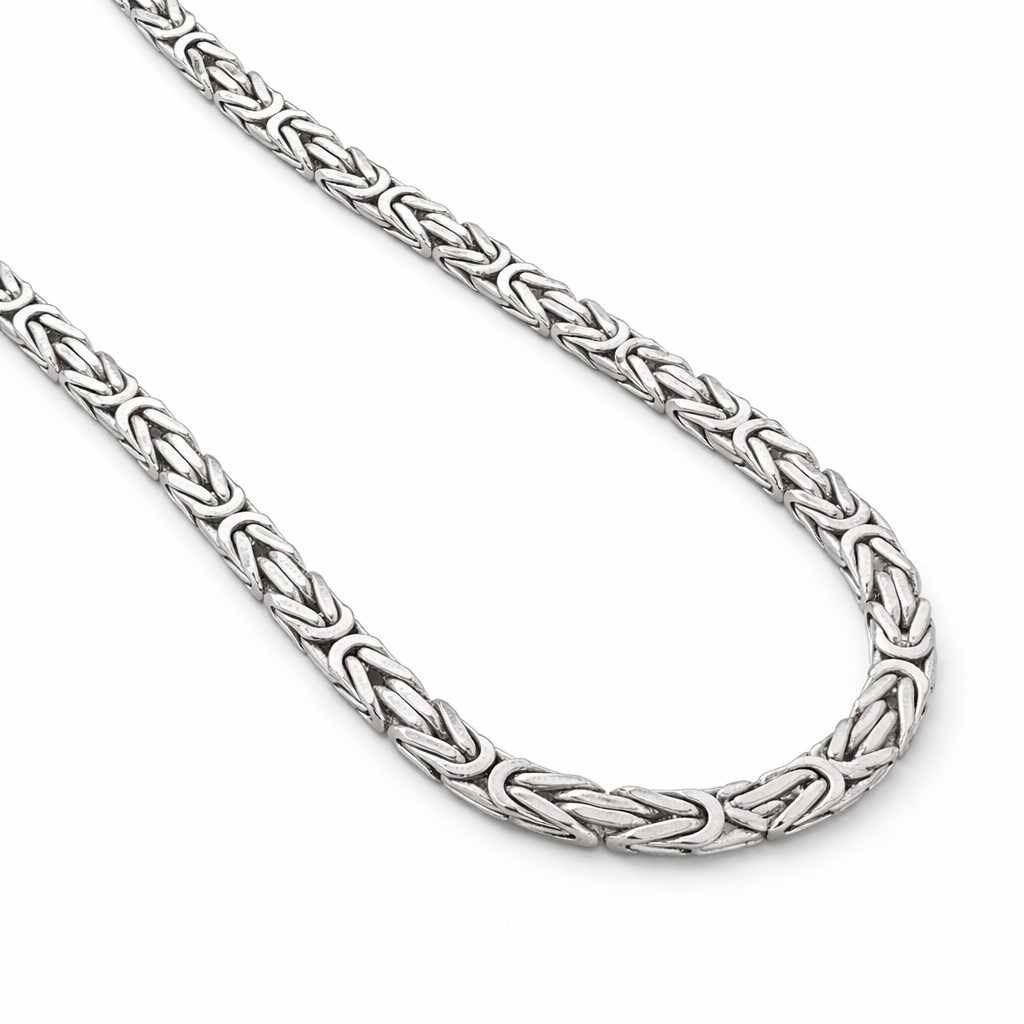 Цепочка «Королевское» из массивного серебра 925 пробы 60 см с замком карабин Цепочка «Королевское» из массивного серебра 925 пробы 60 см с замком карабин