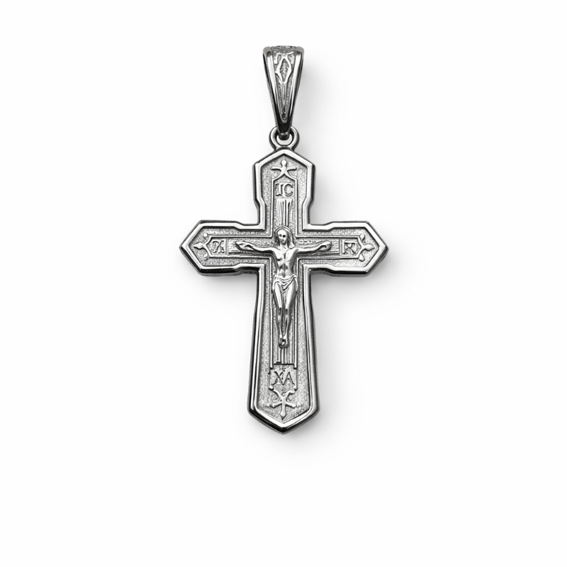Orthodoxer Kreuz Anhänger aus 925 Silber