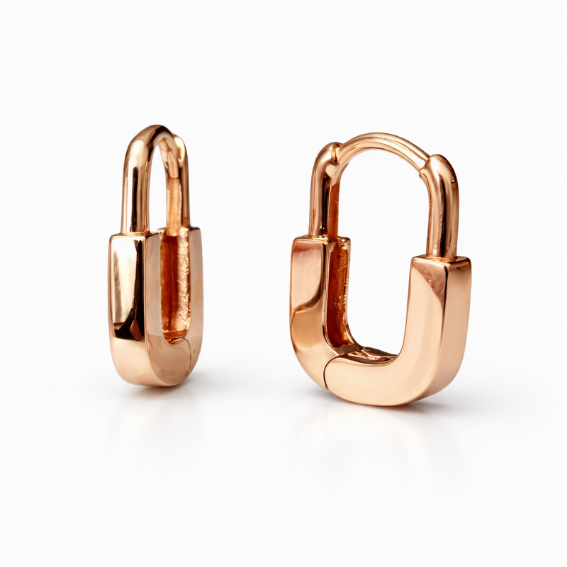 Серьги из красного золота 585 пробы с английским замком