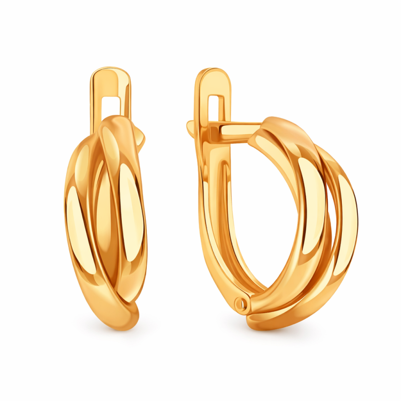 Ohrringe aus Rotgold 585 mit englischem Verschluss