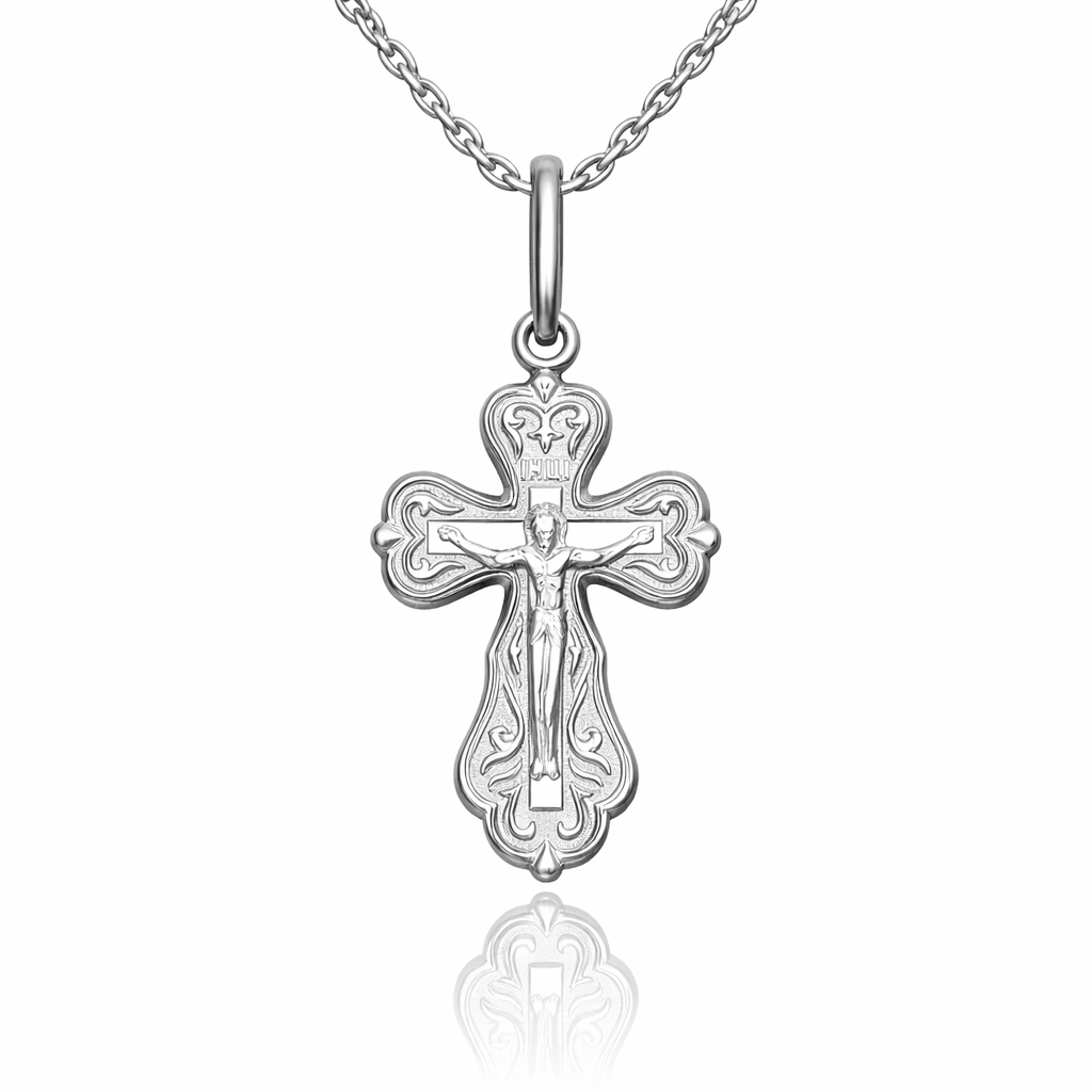 Orthodoxes Kreuz 585 Rotgold – Anhänger ohne Kette