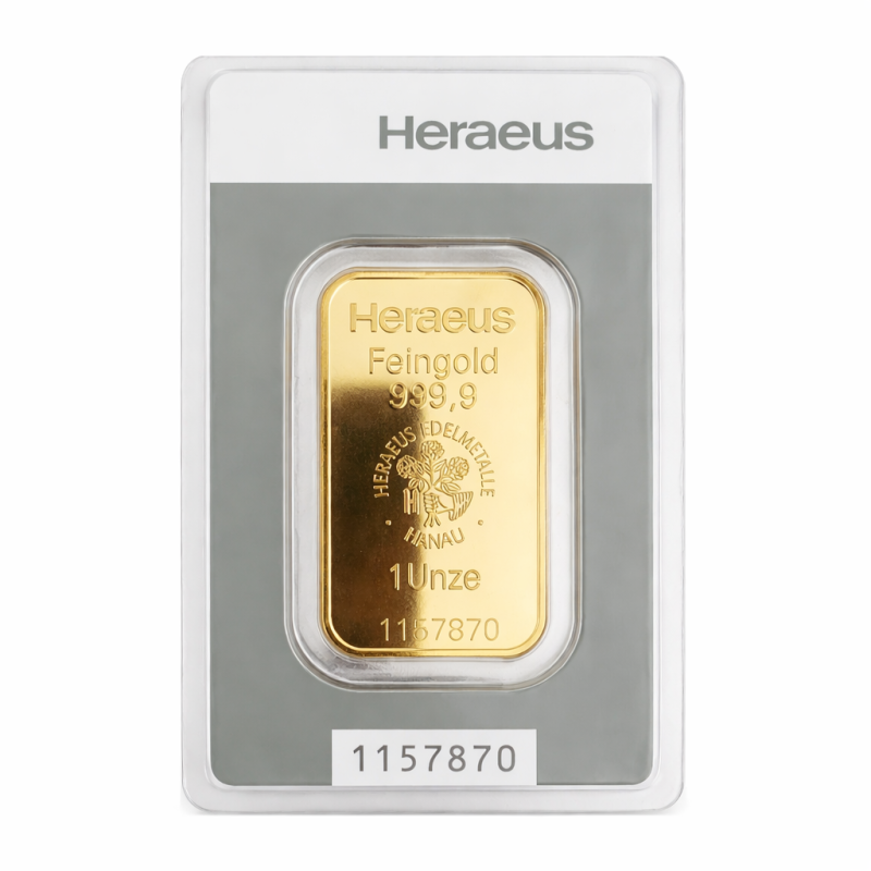 Goldbarren HERAEUS 1 Unze Goldbarren HERAEUS 1 Unze