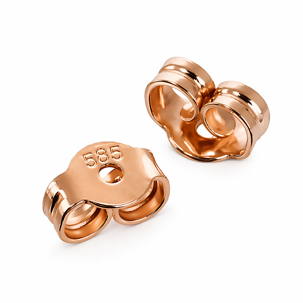 1 x Ohrstecker Verschluss 585 Rotgold 14 Karat 3,5 mm Gegenstecker 1 x Ohrstecker Verschluss 585 Rotgold 14 Karat 3,5 mm Gegenstecker