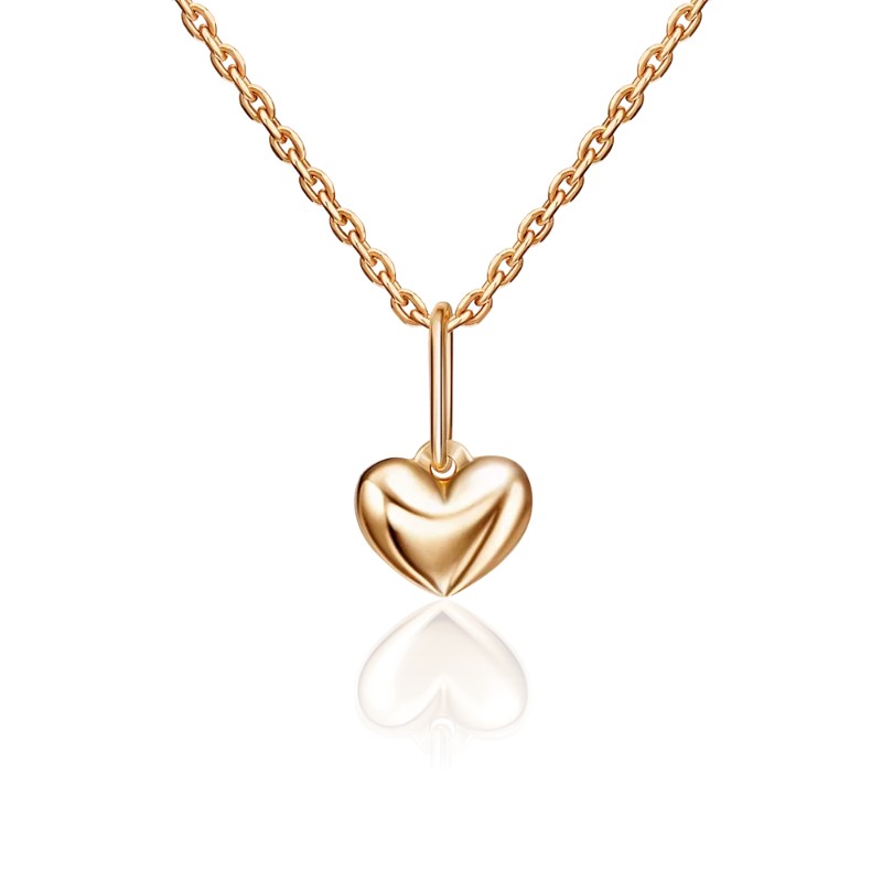 Подвеска «Сердце» из красного русского золота 585 пробы Подвеска «Сердце» из красного русского золота 585 пробы