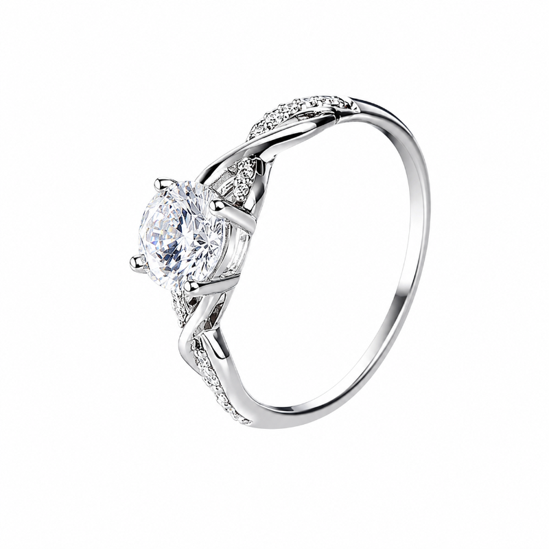 Damen Ring 925er Silber mit Zirkonia Verlobungsring Damen Ring 925er Silber mit Zirkonia Verlobungsring