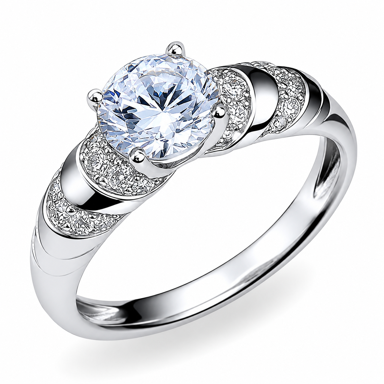 Damen Ring 925 Silber Zirkonia Damen Ring 925 Silber Zirkonia