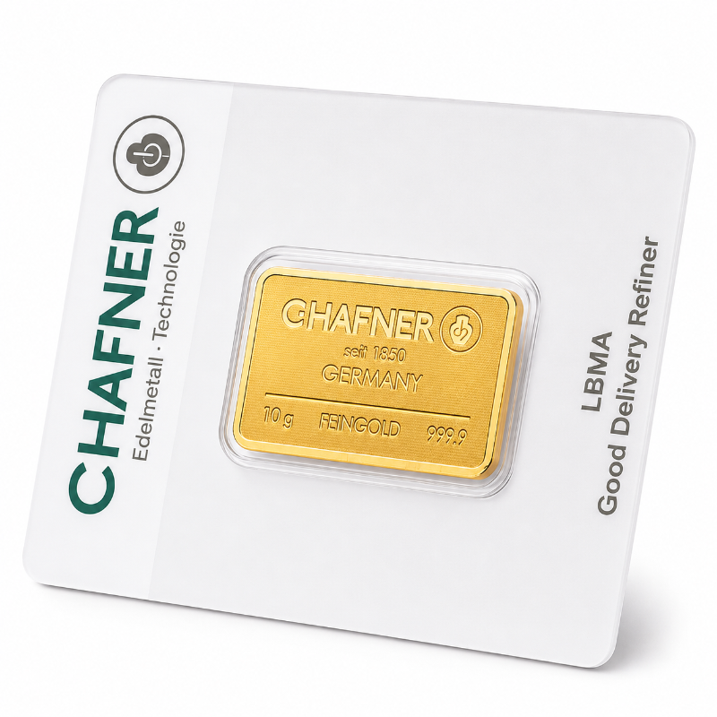 Слиток золота 10 г C. Hafner 999,9 Слиток золота 10 г C. Hafner 999,9
