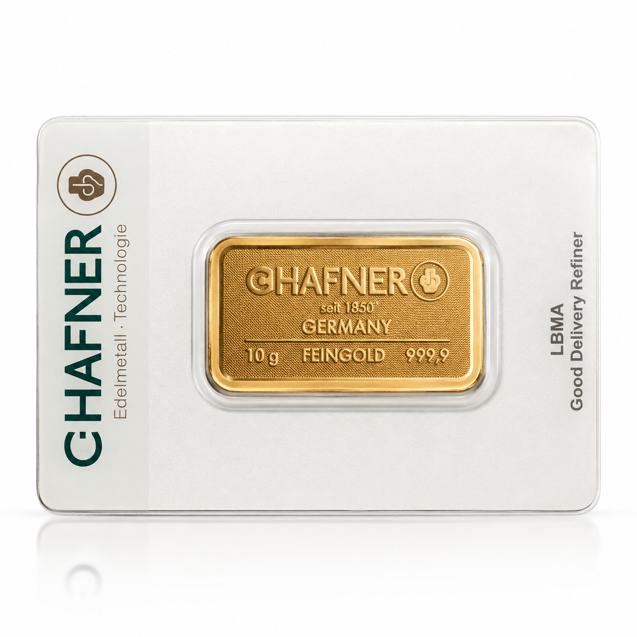 10 g Goldbarren C. Hafner 999,9 Feingold