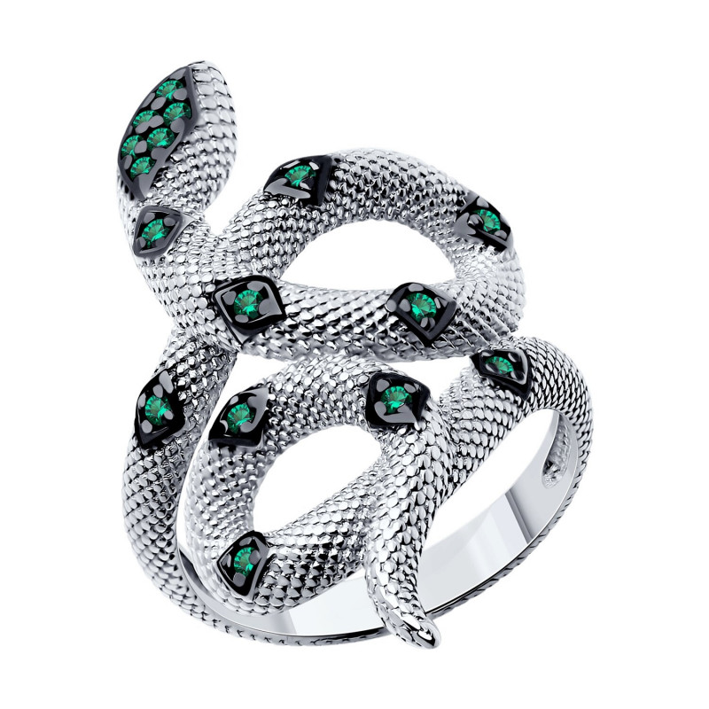 Damen Ring "Schlange" 925 Silber mit Zirkonia Damen Ring "Schlange" 925 Silber mit Zirkonia