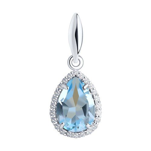 Anhänger mit Topas und Zirkonia 925 Silber
