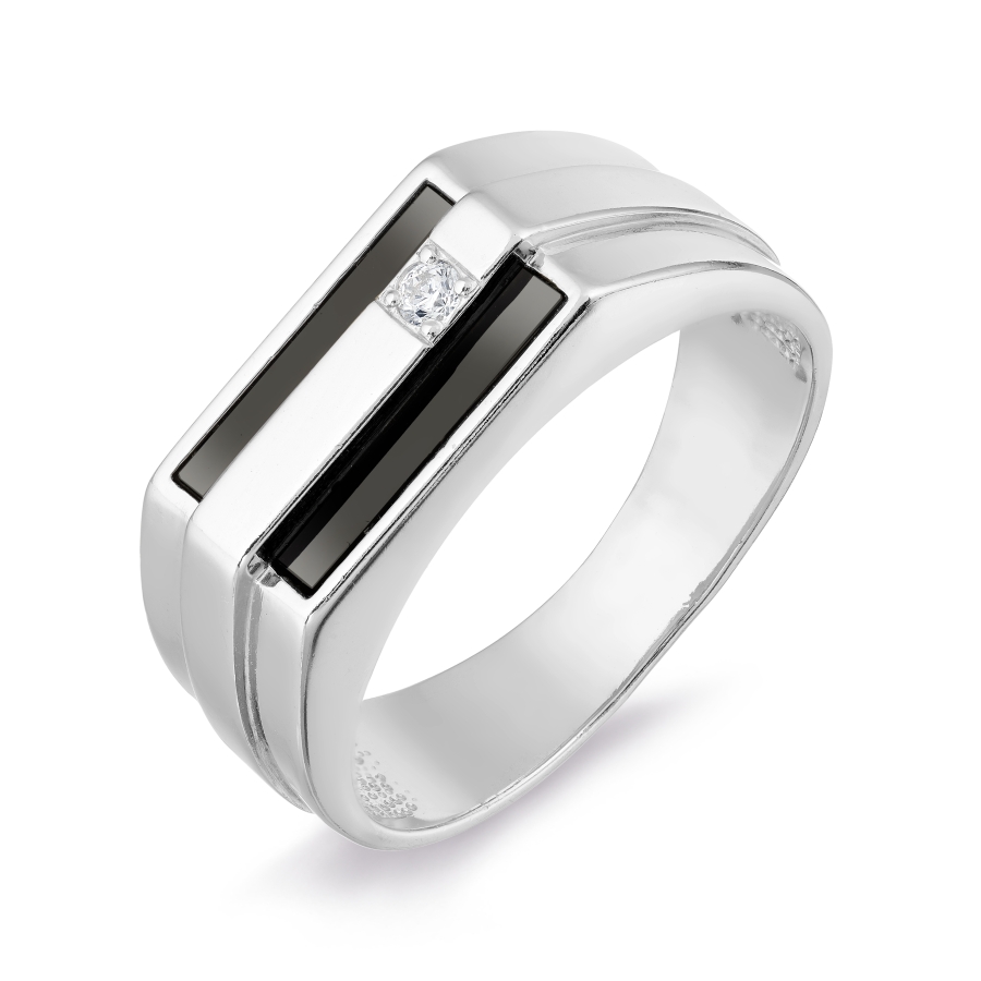 Herren Ring mit Zirkonia 925 Silber