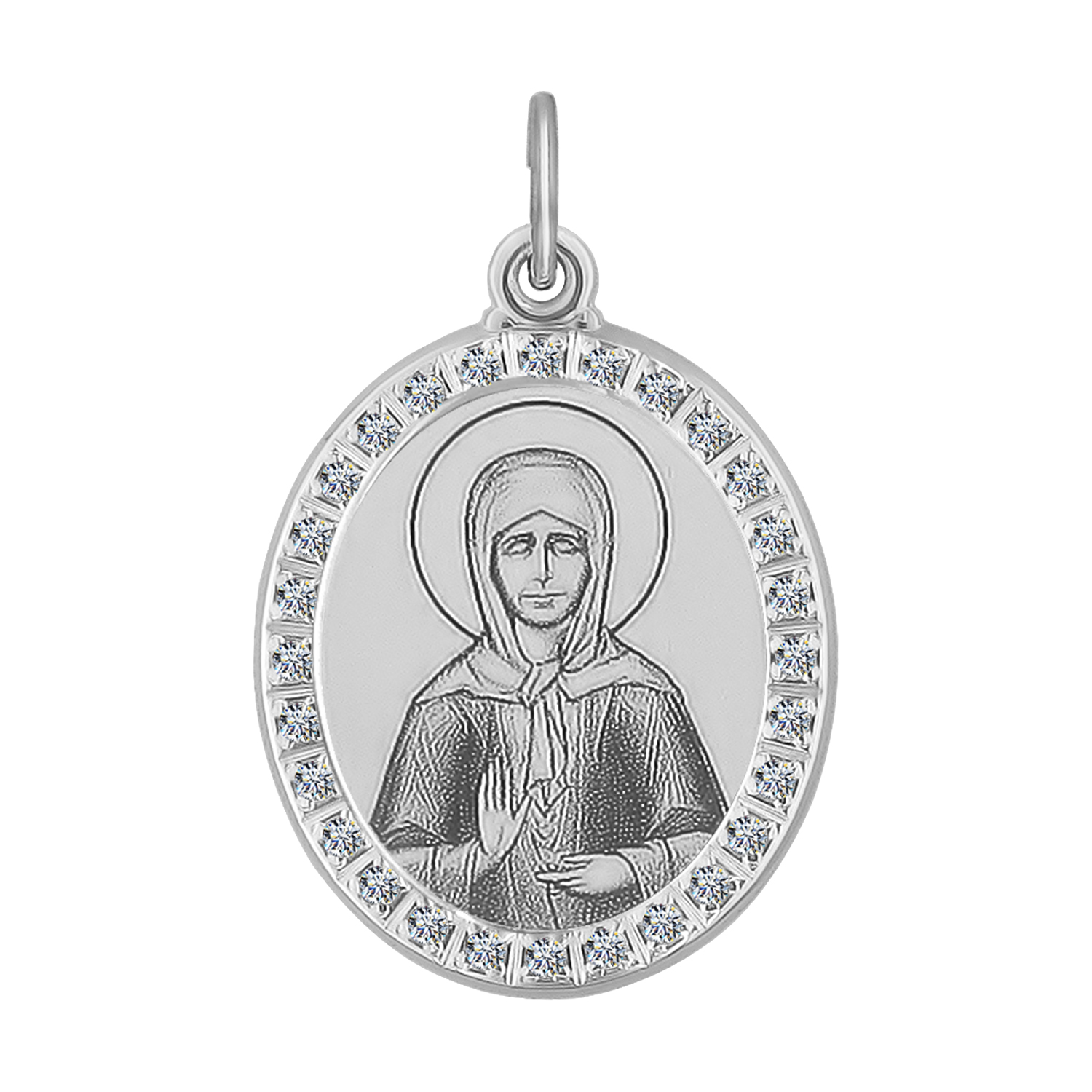 Ikone "Matrona Moskauer" 925 Silber mit Zirkonia Ikone "Matrona Moskauer" 925 Silber mit Zirkonia