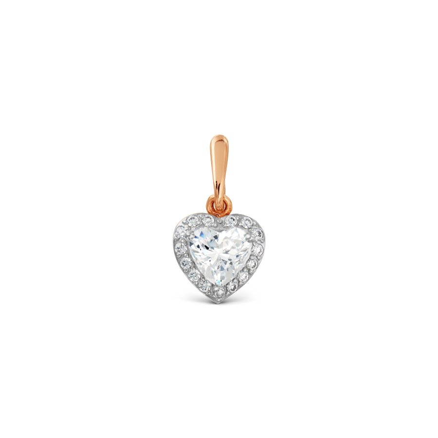 Anhänger "HERZCHEN" mit Zirkonia 585 Rotgold