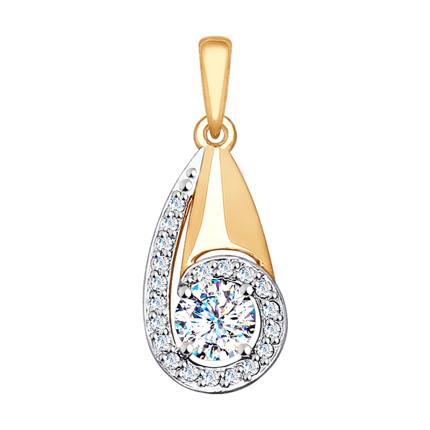 Anhänger mit Zirkonia Steine 585 Rotgold