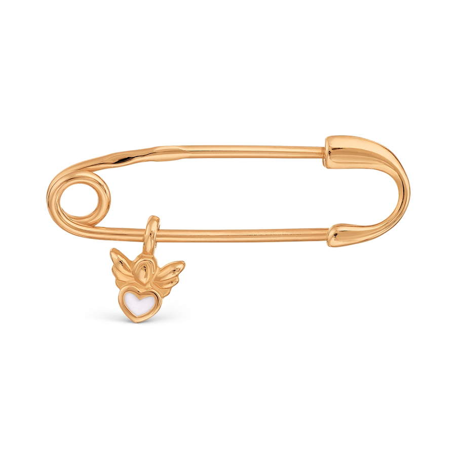 Pin 585 Rotgold mit Emaille