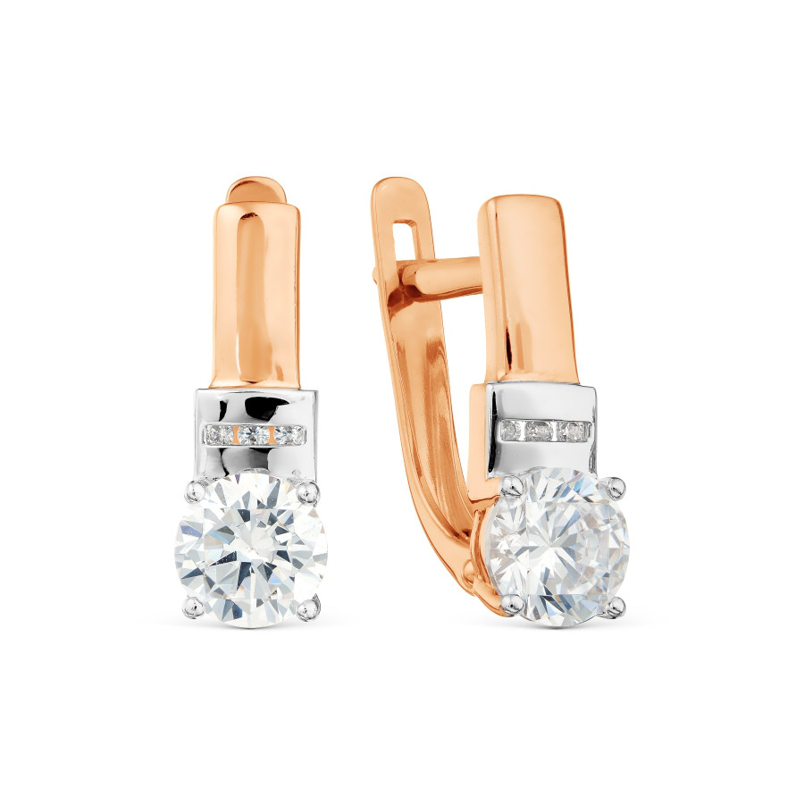 Ohrringe 585 Rotgold mit Zirkonia