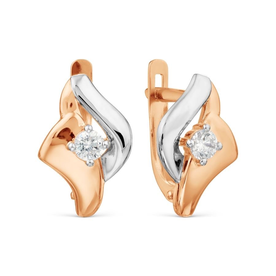 Ohrringe 585 Rotgold mit Zirkonia