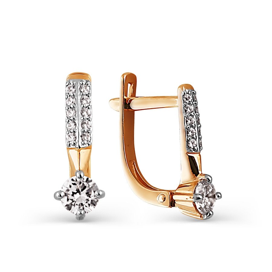 Kinder & Damen Ohrringe 375 Rotgold Zirkonia